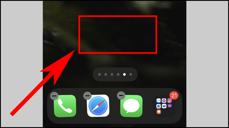 Nhấn v&agrave;o khoảng trống tr&ecirc;n m&agrave;n h&igrave;nh ch&iacute;nh